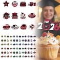 thumbnail image 1 of Homelyt Graduation Cupcake Toppers 2026 12 Pack Gold Glitter Congrats Grad Cap Picks for Graduation Decorations Set, 1 of 9
