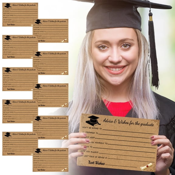 Homelyt Graduation Invitations 2026 10 Pcs Folded Mortarboard Design Class of 2026 Graduation Cards Black Gold for Ceremony
