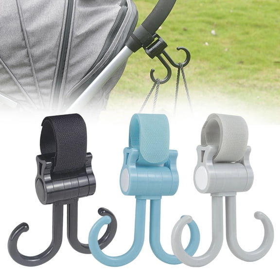 Homelyt Multi Purpose Stroller Clips Upgraded Stroller Hooks for Bags Purses Shopping Cart Organizer Grocery Bag Holder Easy Install and Travel Daily Use
