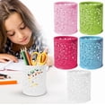 thumbnail image 1 of Homelyt Pencil Cup Round Metal Mesh Pen Holder for Desk Cute Organizer for Office Home Stationery Storage Supplies, 1 of 9