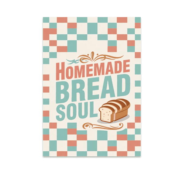 Homemade Bread Soul Retro Diner Art - Kitchen Decor Enthusiast - 13x19 Poster Print