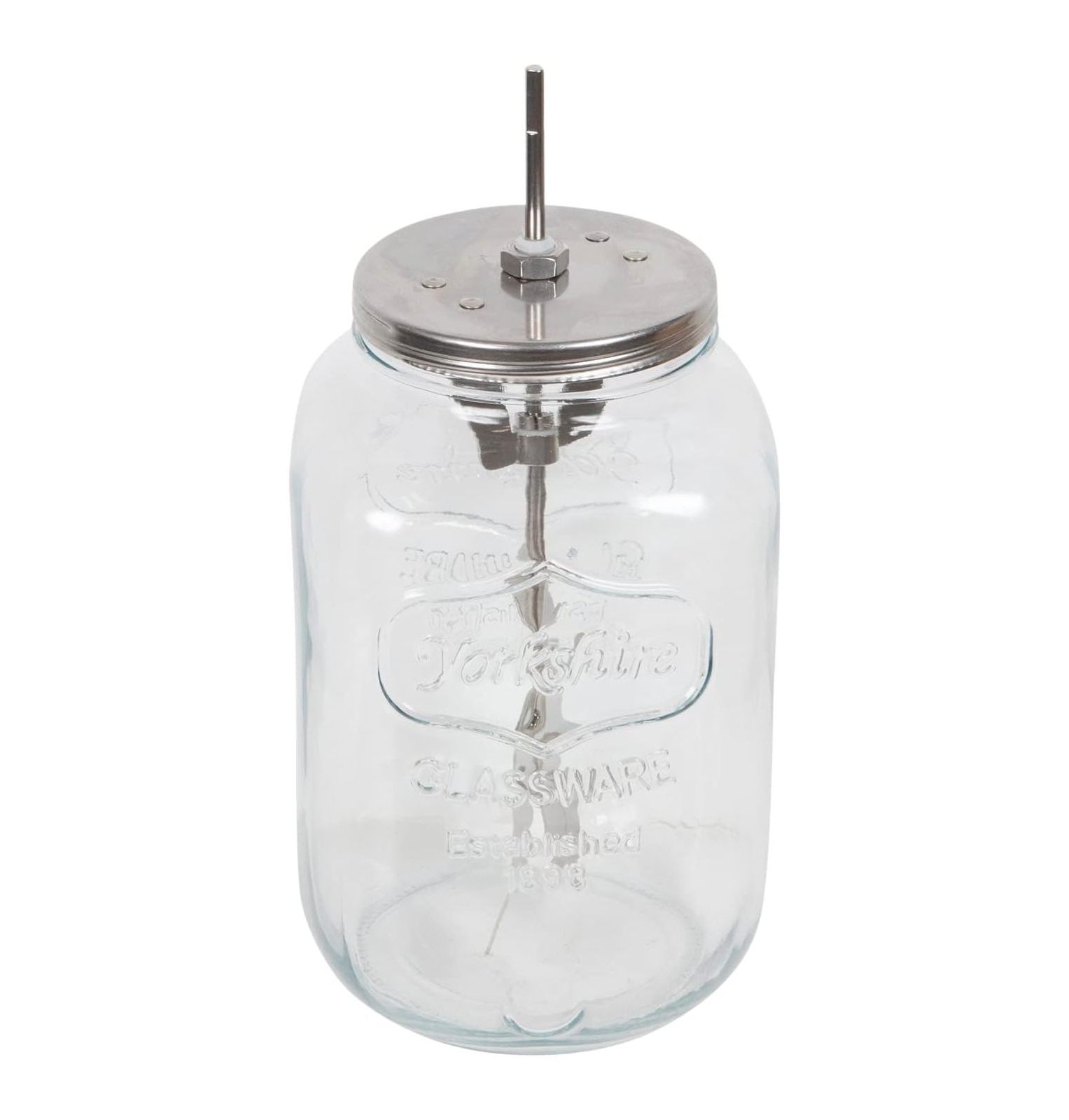 Homemade Butter Churn Glass Jar 2 1/2 Gallon Heavy Duty Drill