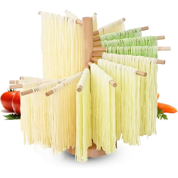 , Homemade Fresh Spaghetti Stand Dryer Noodle Hanger for Kitchen with 16 Arms, Quickly Set Up for Drying Pasta and Cooking, Special Design for Large Storage