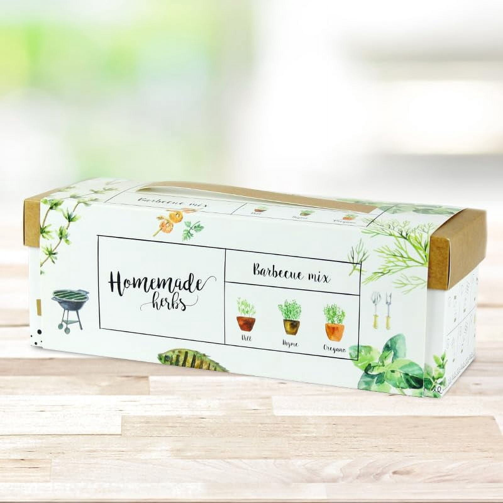 Homemade Herb Kit - 3-in-1 Barbeque Mix - Indoor Garden Planter - Grow ...
