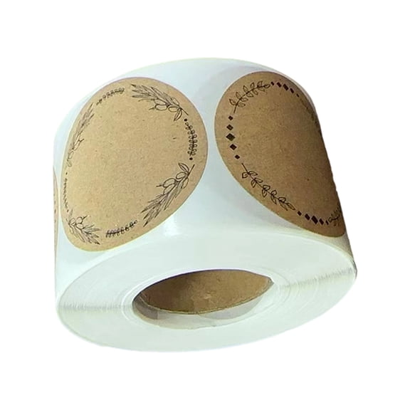 Homemade Love Sticker Paper Round Adhesive Jar Canning Labels With 2 Lines for Writing Gift Packing 500 per Roll