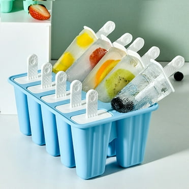 Homemade Popsicle Molds Shapes, 10PCS Silicone Ice Pop Maker BPA-Free, 10 Reusable Sticks, for Homemade Popsicles & Ice Cream-Light Bule