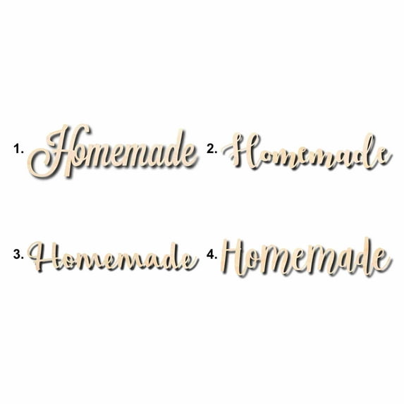 Homemade Sign Unfinished Wood Cutout Home Decor DIY Option 1- 10" Wide / 1/4"