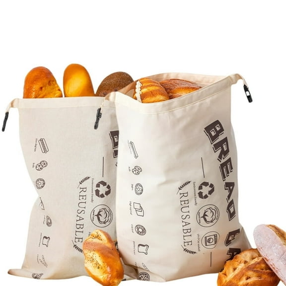 Homemade Sourdough Bread Bags: Reusable,Eco-Friendly Beeswax Bread Storage Containers for Fresh Loaves 2-Pack