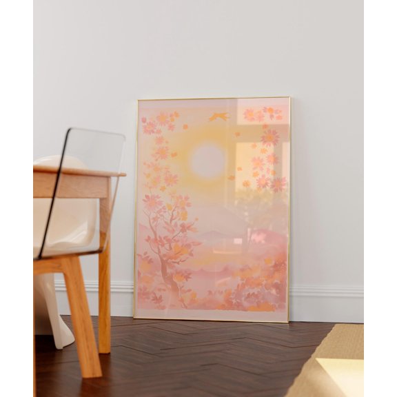 Homemade Sun Art Rustic Sun Wall Art Boho Sun Handmade Style Abstract Sun Decor Minimalist Sun Artwork, Unframed Paper Print