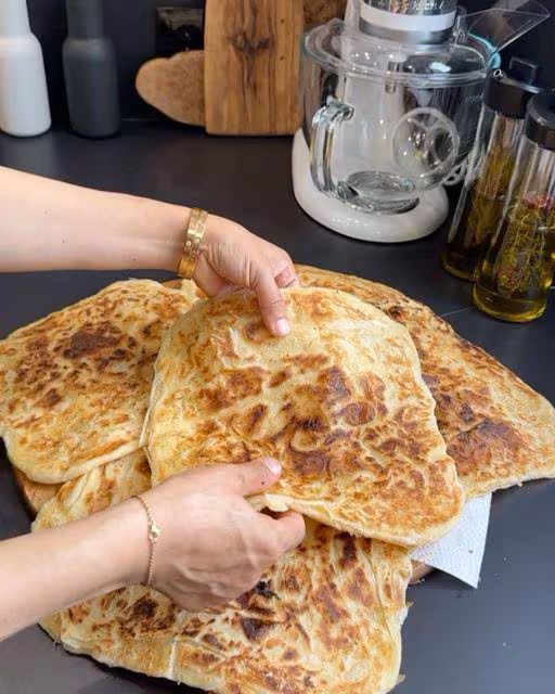 (5 Piece) Homemade Turkish Flatbread  Gozleme  Anatolian Plain Gozleme  Handmade Natural Gzleme Traditional Katmer Gozleme Bread