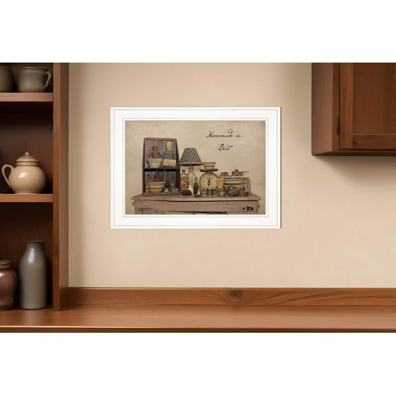 Homemade is Best White Framed Print Kitchen Wall Art