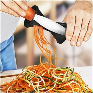 Travelwant Handheld Spiralizer Vegetable Slicer,4 in 1 Heavy Duty Veggie Spiralizer Zucchini Spaghetti Maker,Vegatable Spiral Slicer for Salad,Carrot
