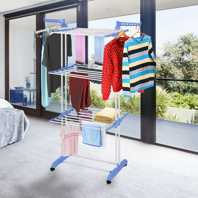 Homemart 4Tier Collapsible Folding Extra Large Metal Clothes Drying