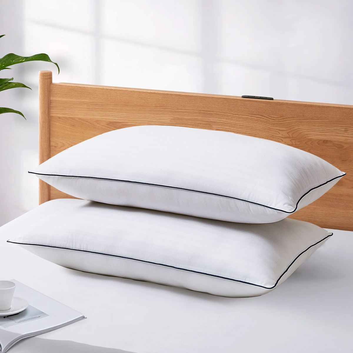 Homemate Bed Pillows Standard Size Set of 2 for Sleeping,Fluffy Down