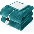 thumbnail image 1 of Homemate Electric Heated Blanket Twin - 62"x84" Heating Bed Blankets Throw with 10 Heating Levels 8 Hours Auto Off Fast Heating Over-Heated Protection Ultra Soft Warm Flannel ETL Certified, 1 of 17