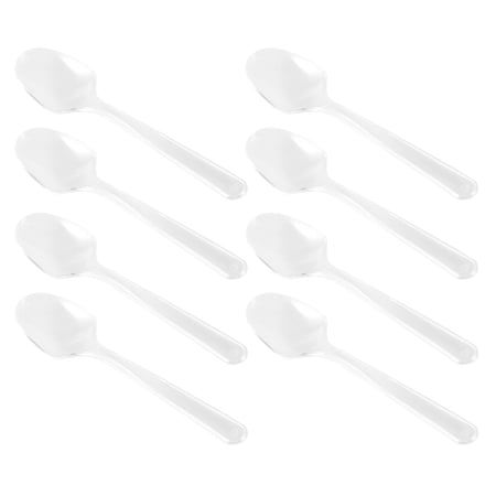 Homemaxs 100 PCS Mini Transparent Plastic Spoons Disposable Flatware Spoons for Jelly Ice Cream Dessert Appetizer