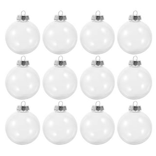 24 Pcs Clear Fillable Ornaments,Transparent Plastic Craft Ornament  Balls,Diy Bat