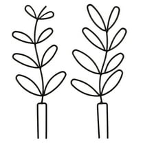 RENACLIPY Decorative Leaf Shaped Metal Trellis for Houseplants and Climbers 2Pcs