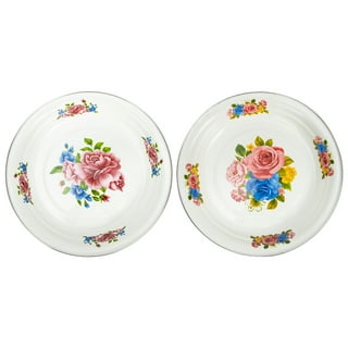 4pcs Enamel Plates Enamel Food Dishes Retro Style Fruits Plates for Home  Hotel