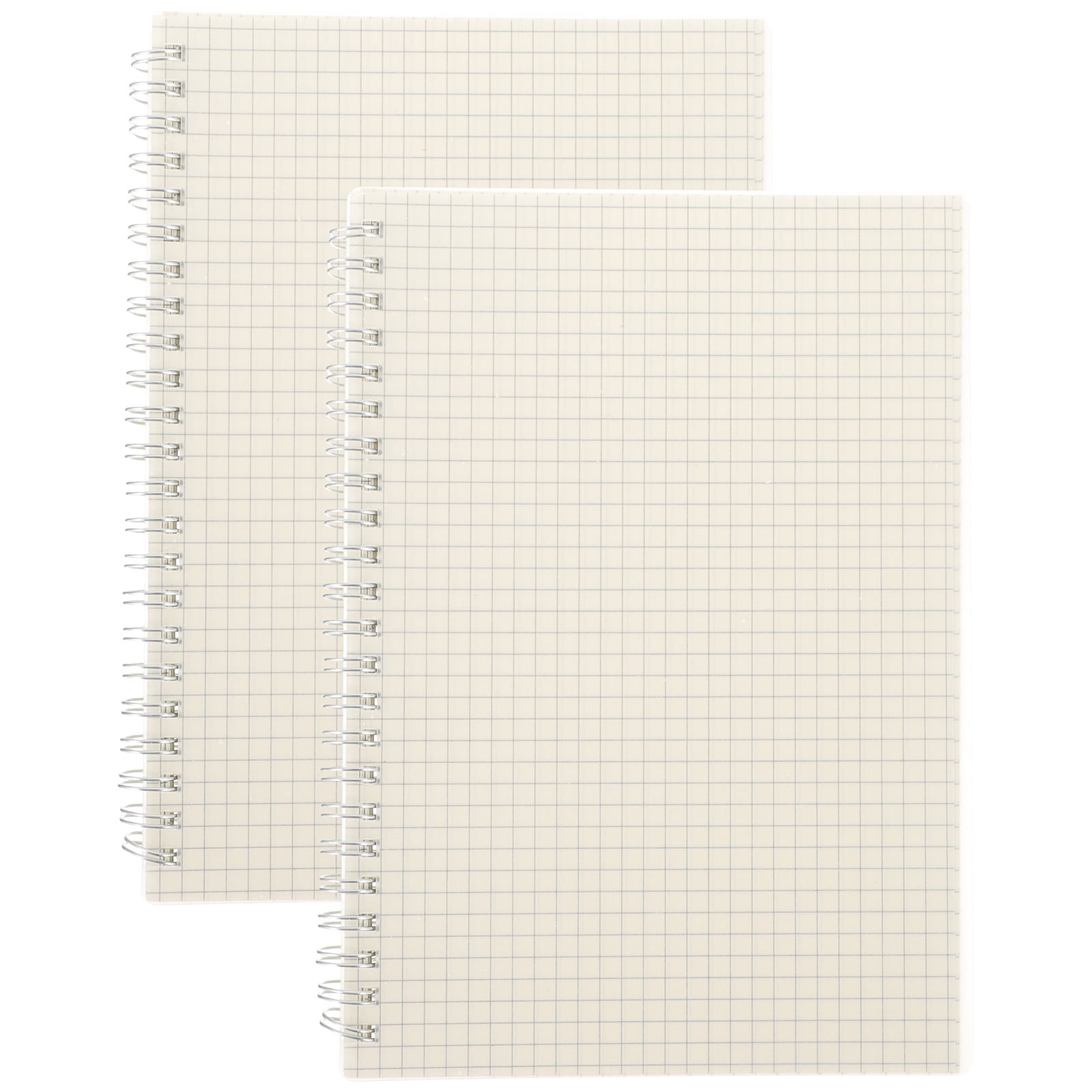 Homemaxs 2pcs Graph Paper Spiral Notebooks, 20.6cm x 15cm, Math Engineering Grid, 80 Pages