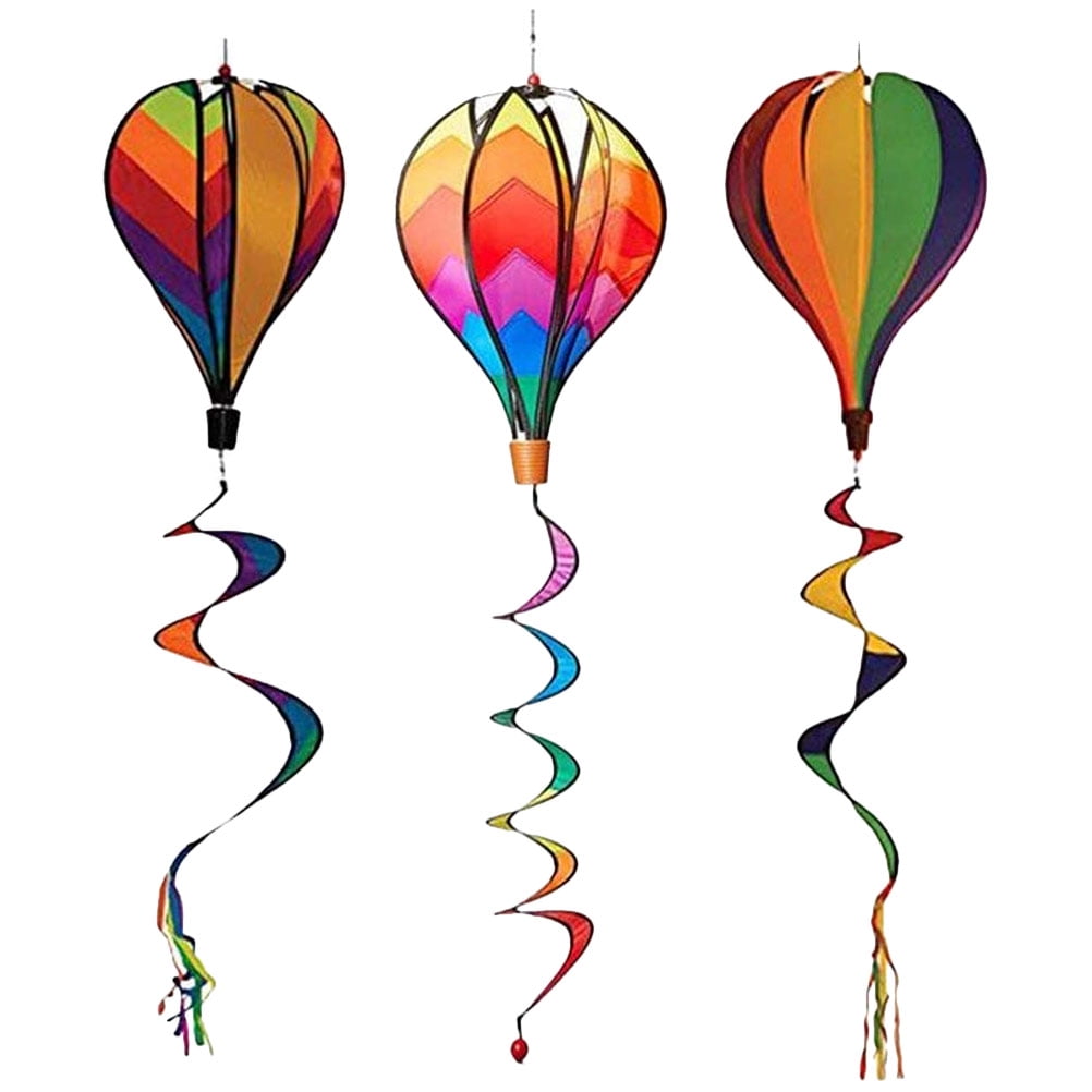 3pcs Hot Air Balloon Wind Spinners Hot Air Balloon Windmill Pendent