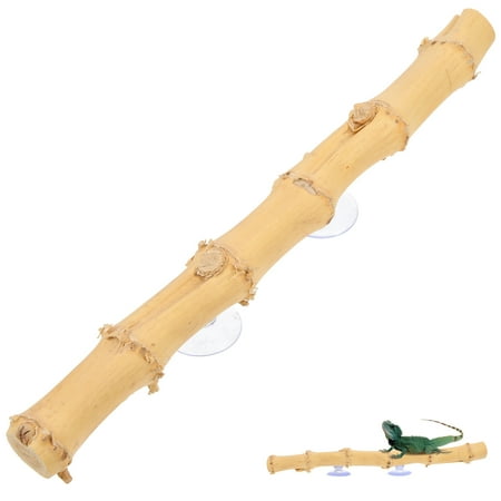 Homemaxs Bearded Dragon Tank Decor Reptile Tree Branch Suction Cup Type Wood Branch Lizard Climbing Toy