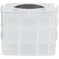 Plate Rack Transparent Container 3 Rs Plastic Storage Box with 18 Adjustable Compartments, Transparent ...