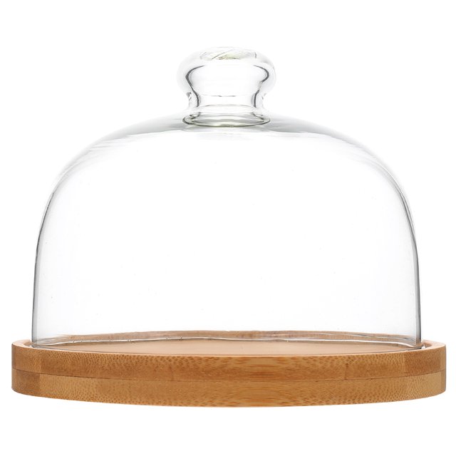 Homemaxs Cake Cover Dome Plate Dessert Stand Display Tray Glass