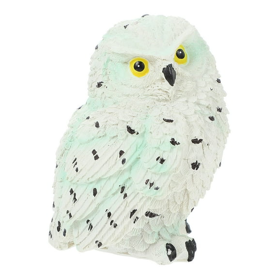 RENACLIPY Craft Owl Figurine Resin White 1Pack