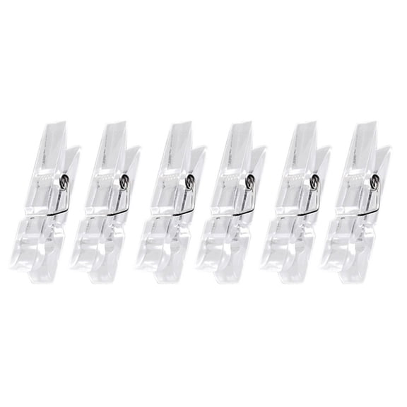 Homemaxs Mini Clear Clothespins Clips for Hanging Small Photos, Pictures, Crafts, and Tiny Decorations with Spring Design