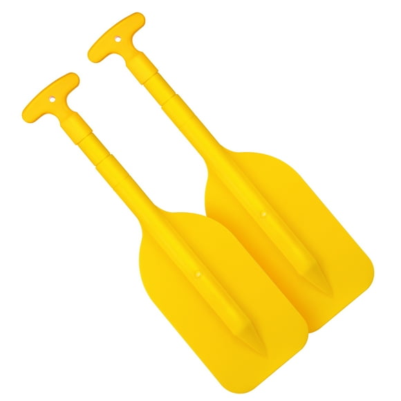 Homemaxs Clispeed 2pcs Telescopic Paddles Floating Surfing Paddles Canoe Kayak Paddles Aluminum Alloy Shaft Paddles (Yellow)