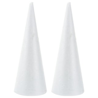 Clupup Styrofoam Foam Cones Polystyrene for Crafts DIY Painting Triangle  Tree White Foam Cones DIY Home Craft Kids Styrofoam Cones for Christmas  Tree Flower Center Art Supplies 