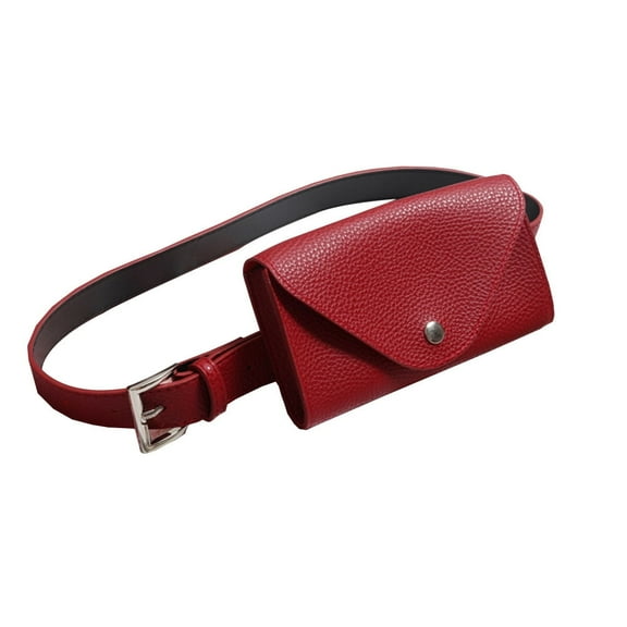 VERDANVERSE Phone Bags for Women Envelope Waist Pack Red PU 1Set