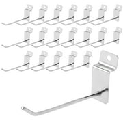 RENACLIPY 20Pcs Silver Commercial Grade Slatwall Display Hold Items Retail Store Home Usage