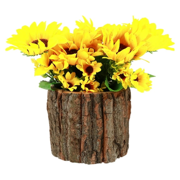 Homemaxs Indoor Fake Sunflower Decor Artificial Flower Potted Plant for Shelf Centerpiece
