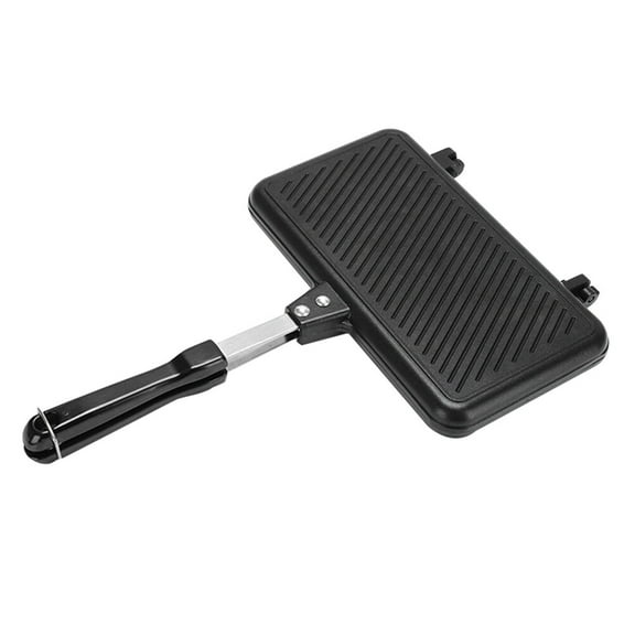 Homemaxs Pan Sandwich Frying Makergrill Cookware Kitchen Aluminum Waffle Panini Toast Hot Cheese Grilled Sided Double Bread Plate