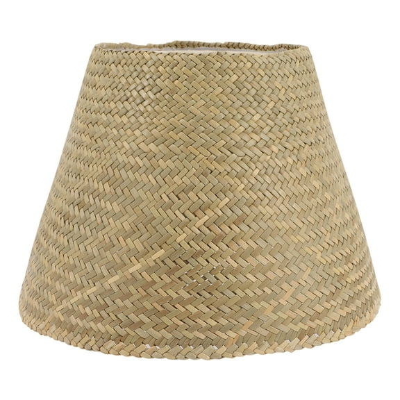 Homemaxs Shade Lamp Light Rattan Pendant Chandelier Cover Woven Lampshade Shades Table Ceiling Small Drum Wicker Decorative C