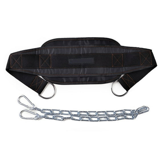 Homemaxs U-shaped Weight Lifting Dip Belt, 32" Chain, 87.5 cm x 17 cm, Black