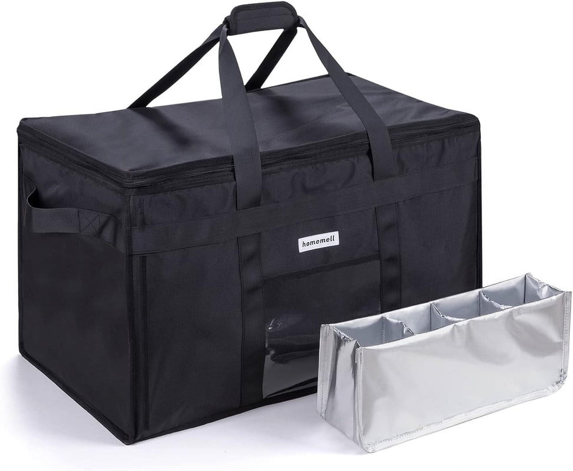 Homemell XXXL Insulated Delivery Bag with Drink Carrier, 23x15x14 ...