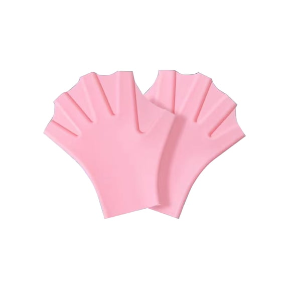 Homemoh 1 Pair Silicone Swim Hand Fins Training Aid For Speeds Ducks Feet Style Pool Swimming Water Helper