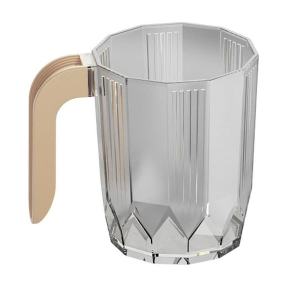 Homemoh Bathroom Glass Cup, Frosted Transparent Toothbrush & Toothpaste Holder, Mouthwash Tumbler Cup Drinking Mug Glassware