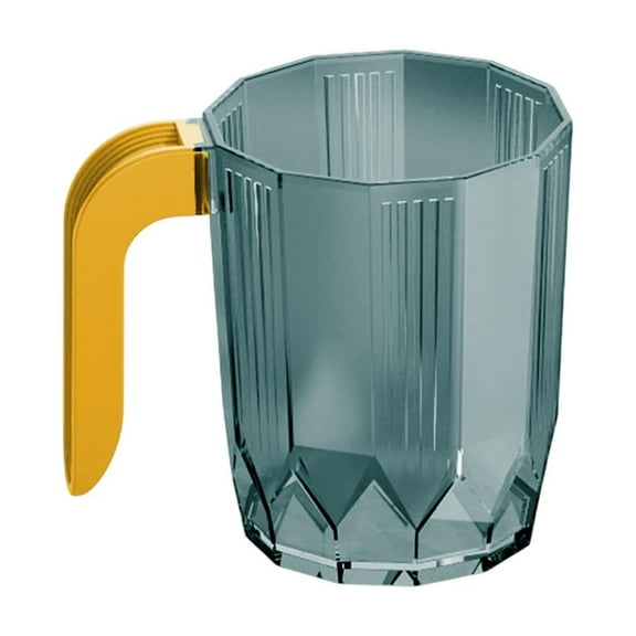 Homemoh Bathroom Glass Cup, Frosted Transparent Toothbrush & Toothpaste Holder, Mouthwash Tumbler Cup Drinking Mug Glassware