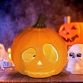 thumbnail image 1 of Homemoh Halloween Pumpkin Lights Jack O Lantern Battery Operated Plastic Pumpkins Statue Light Up Pumpkin Halloween Lantern Halloween Table Decor Pumpkin Decor Cute Halloween Decor Indoor, 1 of 8