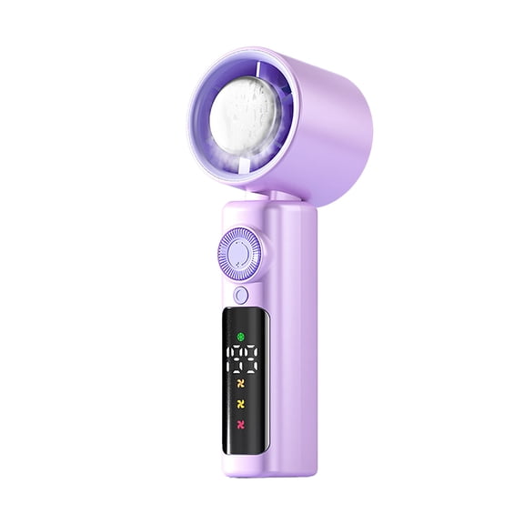 Homemoh Portable Handheld Turbo Fan with 3-Second Ice Cooling 199 Speeds 13000RPM Turbo Wind 4000mAh Rechargeable Mini Fan LED Display, Low Noise 29dB for Travel/Outdoor/Office