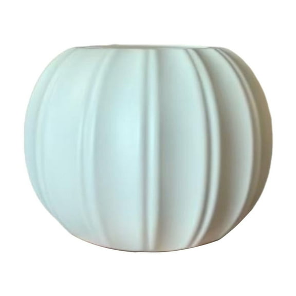 Homemoh Pumpkin Shape Plastic Vase for Dry Flower Halloween Thanksgiving Decorations - Pampas Gras Flower Decorative Vase Fall Decorations - Modern Pot for Home Room Office Party Wedding