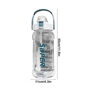 Homemoh Water Bottle 50oz, clear water bottle with Carry Handle, Reusable, Tritan, BPA Free, Hiking Water Bottle Suitable for Travel, Outdoors, Gym, Travel, Home, School White