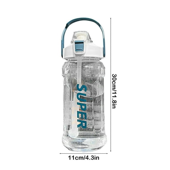 Homemoh Water Bottle 50oz, clear water bottle with Carry Handle, Reusable, Tritan, BPA Free, Hiking Water Bottle Suitable for Travel, Outdoors, Gym, Travel, Home, School (White)