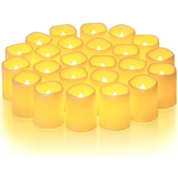 Homemory 400+ Hour Remote Control Candles, 2/4/6/8H Timer LED Votive Candles, Battery Operated Tea Lights in Warm White for Hard to Reach Spots, Lanterns, Room, Table, Halloween, Christmas