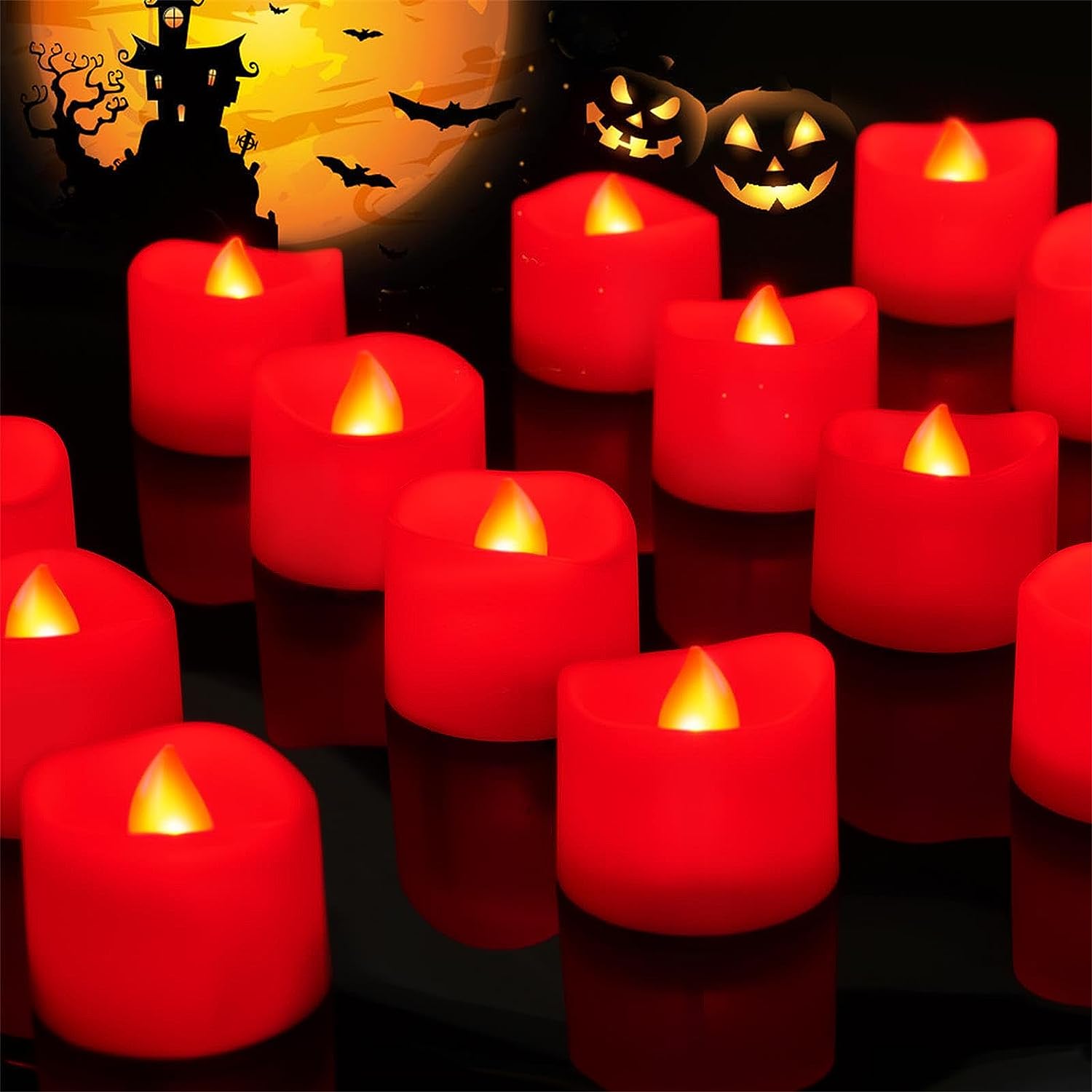 Homemory Flameless Flickering LED Tea Light Candles Battery Operated