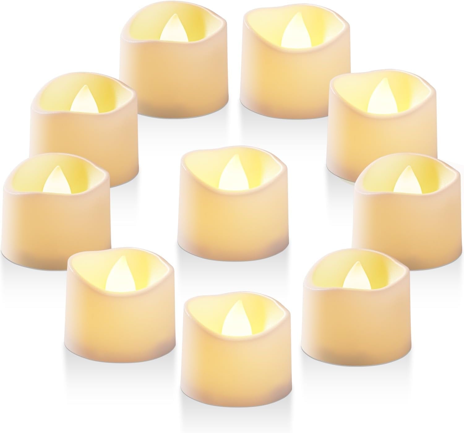 Warm White Flameless LED Tealight Candles, Set of 24